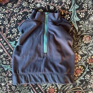 COPY - Fabletics Cropped Half-Zip Tank Top workout high neck sports bra size la…